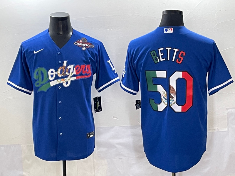 Men 2025 Los Angeles Dodgers #50 Betts Blue Nike 2025 MLB All Star Jersey style 0010->los angeles dodgers->MLB Jersey